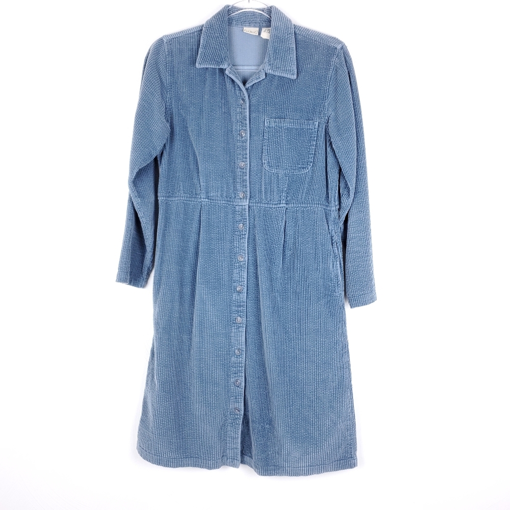 L.L. Bean Corduroy Snap front Dress 8R